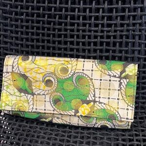 Stylish Green and Yellow Women's Clutch